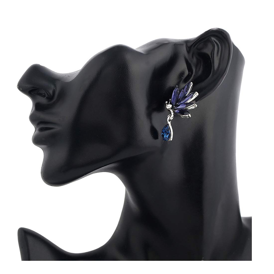 Pear Shape Light Blue Sapphire & Diamond Drop Earrings – Pico Jewelry